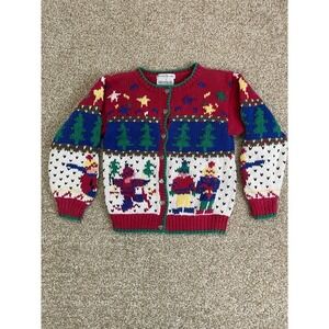 VTG 90's Lydia Jane Vintage Christmas‎ Sweater for Young People Size M